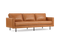 Valencia Varese Top Grain Leather Three Seats Sofa, Cognac