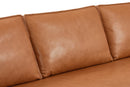 Valencia Varese Top Grain Leather Three Seats Sofa, Cognac