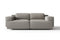 Valencia Valentina Leather Loveseat Recliner Sofa, Light Grey