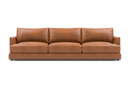 Valencia Serena Leather Three Seats Sectional Sofa, Cognac