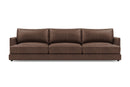 Valencia Serena Leather Three Seats Sectional Sofa, Brown