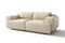 Valencia Valentina Leather Loveseat Recliner Sofa, Beige