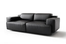 Valencia Valentina Leather Loveseat Recliner Sofa, Black
