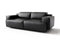 Valencia Valentina Leather Loveseat Recliner Sofa, Black
