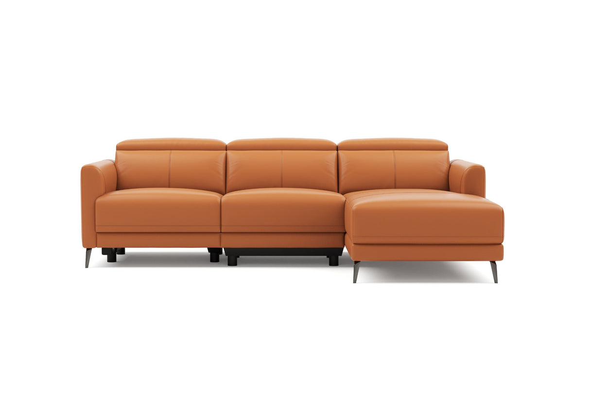 Andria Leather Reclining Sectional Sofa