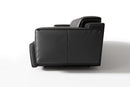 Valencia Valentina Leather Loveseat Recliner Sofa, Black