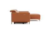 Andria Leather Reclining Sectional Sofa