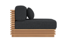Valencia Elise Fabric Sectional Outdoor Armless Piece, Black