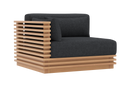 Valencia Elise Fabric Sectional Outdoor Left-Arm Piece, Black