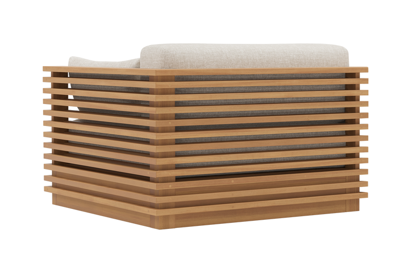 Valencia Elise Fabric Sectional Outdoor Left-Arm Piece, Beige
