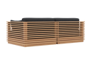 Valencia Elise Fabric Sectional Outdoor Loveseat Sofa, Black