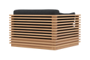 Valencia Elise Fabric Sectional Outdoor Right-Arm Piece, Black