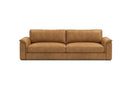 Valencia Zaira Leather Wide Sofa, Camel Brown