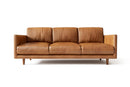 Valencia Toulon Leather Three Seats Sofa, Cognac