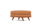 Valencia Artisan Top Grain Leather Ottoman, Cognac