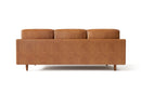 Valencia Toulon Leather Three Seats Sofa, Cognac
