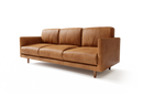 Valencia Toulon Leather Three Seats Sofa, Cognac
