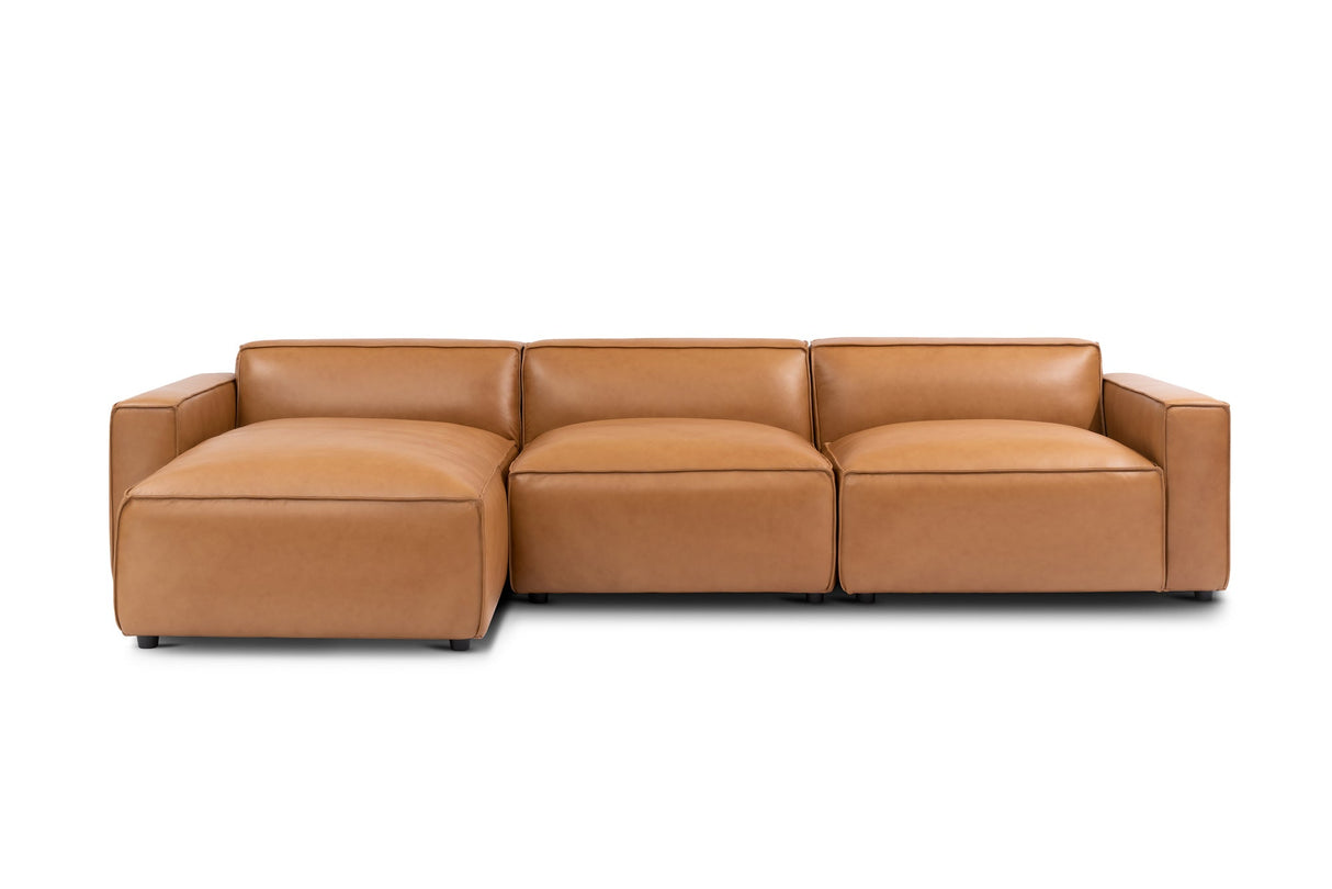 Nathan Leather Modular Sectional Sofa