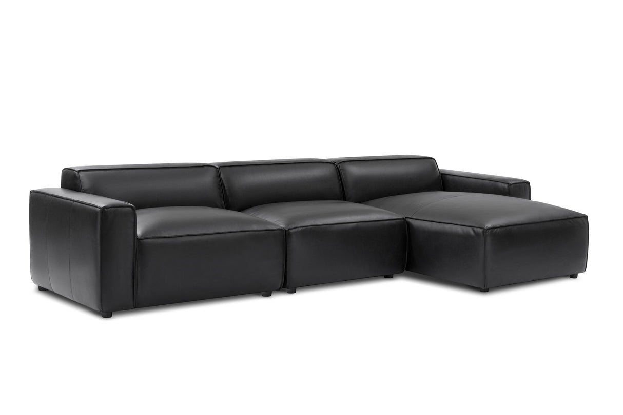 Nathan Leather Theater Lounge Modular Sofa