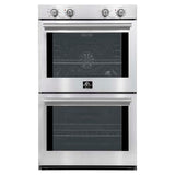 FORNO Vomero 30" 10 cu. ft. Built-In Double Electric Wall Oven in Stainless Steel, FBOEL1324-30