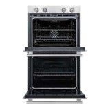 FORNO Vomero 30" 10 cu. ft. Built-In Double Electric Wall Oven in Stainless Steel, FBOEL1324-30