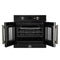 FORNO Asti 30" 3.58 cu. ft. French Door Electric Wall Oven with Air Fry, Self-Clean and Sous Vide in Black with Antique Brass Accents, FBOEL1333-30BLK