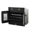 FORNO Asti 30" 3.58 cu. ft. French Door Electric Wall Oven with Air Fry, Self-Clean and Sous Vide in Black with Antique Brass Accents, FBOEL1333-30BLK