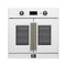 FORNO Asti 30" 3.58 cu. ft. French Door Electric Wall Oven with Air Fry, Self-Clean and Sous Vide in White with Antique Brass Accents, FBOEL1333-30WHT