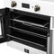 FORNO Asti 30" 3.58 cu. ft. French Door Electric Wall Oven with Air Fry, Self-Clean and Sous Vide in White with Antique Brass Accents, FBOEL1333-30WHT