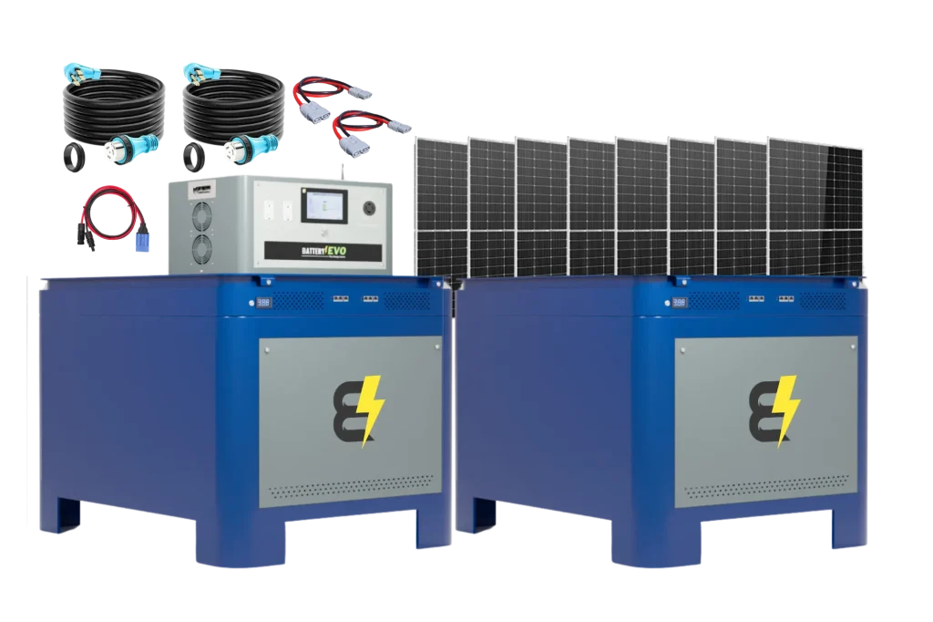 WALRUS PACIFIC 48V 62kWh Lithium Battery with 12.5kVA Inverter and 4.4kW Solar Panel AC 110/220V