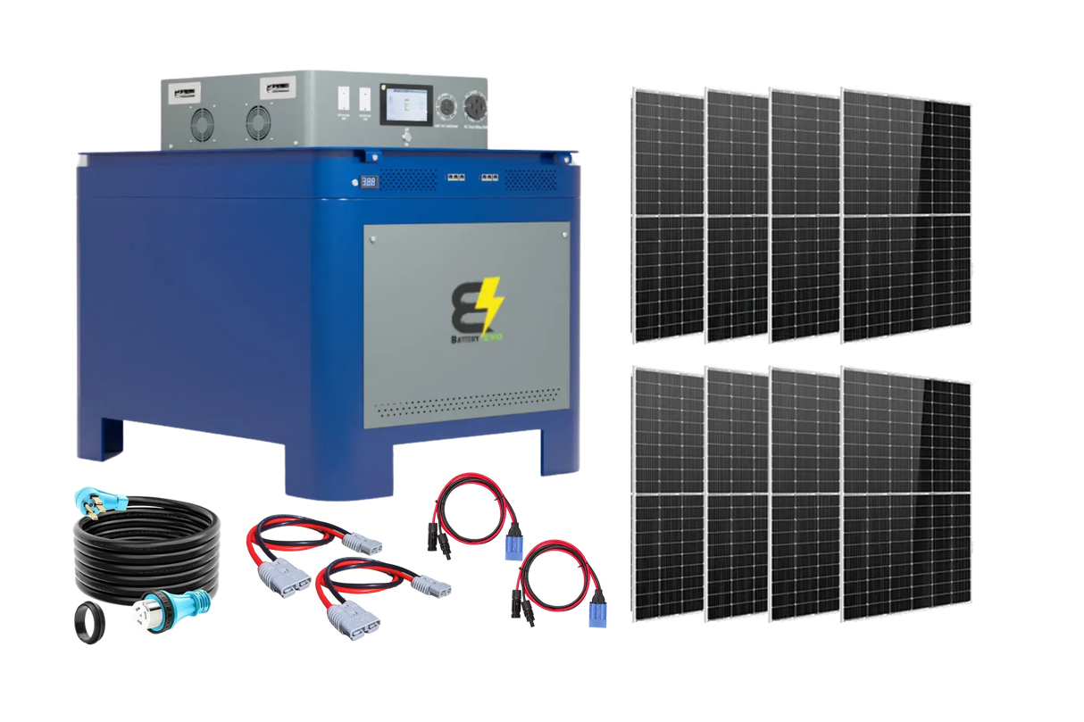 WALRUS PACIFIC PRO 72V 100kWh Lithium Battery with 22 kVA Inverter and 4.4kW Solar Panel AC 110/220V