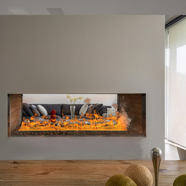 Litedeer Homes Mercury 50-inch 3D Water Vapor Fireplace Cassette with Smart Fireplace App, Multi-Flame Colour, Adjustable Flame Speed & Remote Control  (Model: VEW50A or VEW50M)