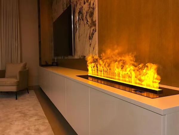 Litedeer Homes Mercury 60-inch 3D  Water Vapor Fireplace with Smart Fireplace App, Multi-colour Flame, Remote Control (Model: VEW60A or VEW60M)