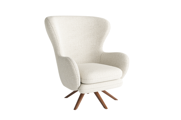 Valencia Winston Fabric Swivel Accent Chair, Beige