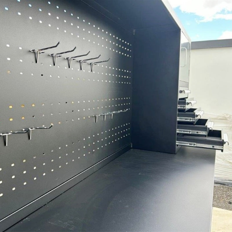 10ft Workbench Cabinet(30 Drawers,1 Pegboard & 2 Cabinets)