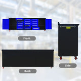 10ft 15-Drawer Storage Workbench with Wheels