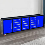 10ft 15-Drawer Storage Workbench with Wheels