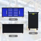 7ft 10-drawer Storage Workbench with Wheels