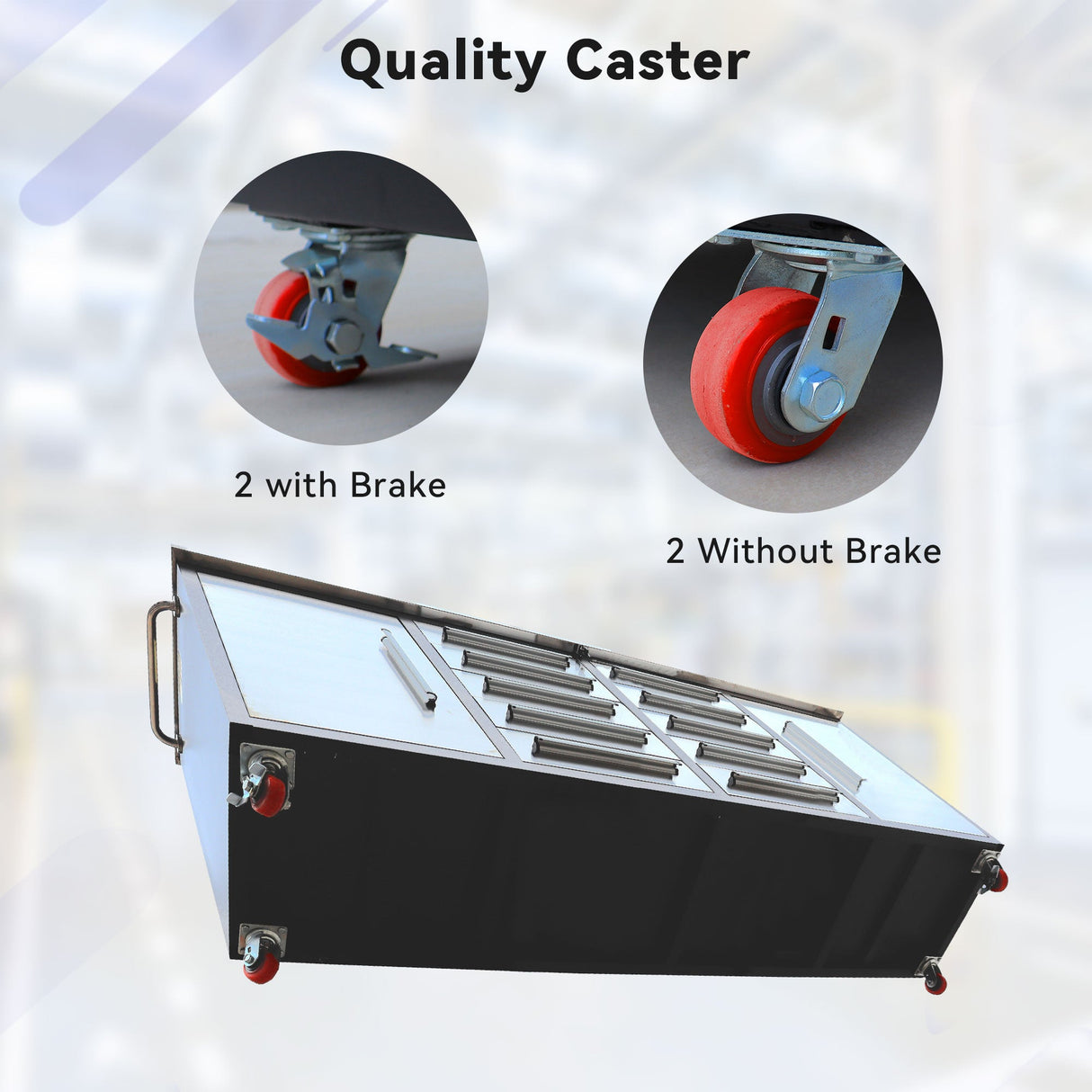 7ft 10-drawer Storage Workbench with Wheels