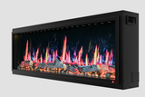 2025 New Litedeer Latitude II 58-inch Wall-Mounted Smart Electric Fireplace with Crackling Sounds, Multi-Flame Style, APP Control, Reflective Amber Glass - ZEF58T