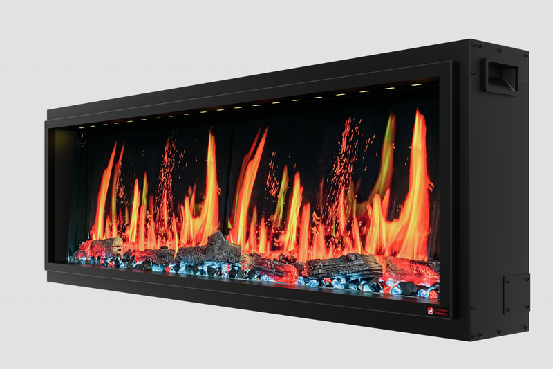 2025 New Litedeer Homes Latitude II 68" Smart Wall Mount Electric Fireplace with App Crushed Ice Rocks & Remote - ZEF68XC