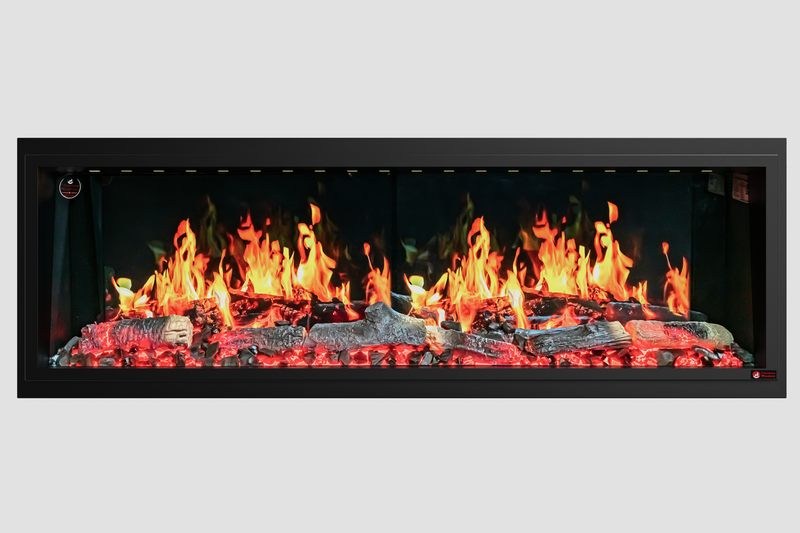 2025 New Litedeer Homes Latitude II 68" Smart Wall Mount Electric Fireplace with App Crushed Ice Rocks & Remote - ZEF68XC