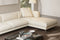 Valencia Zadar Leather Sofa with Right Chaise, Beige