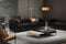 Valencia Zorion Full-Aniline Leather 104" Wide Sofa, Black