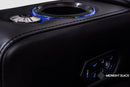 Valencia Zurich Leather Home Theater Seating Row of 5, Black