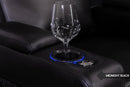 Valencia Zurich Leather Home Theater Seating Row of 3 Loveseat Right, Black