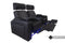 Valencia Zurich Leather Home Theater Seating Row of 3, Black