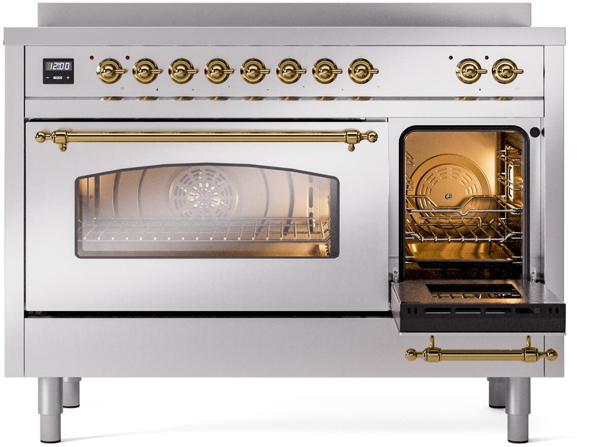 Nostalgia Ranges ILVE Nostalgie II 48-Inch Limited Edition Induction Range in Stainless ...