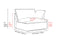 Valencia Isola Cloud Top Grain Leather Theater Lounge Modular Sofa Right Arm Piece, Black Color