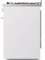 ILVE Professional Plus II 30-Inch Freestanding Natural Gas Dual Fuel Range with 5 Sealed Burner in White (UP30WMPWH)